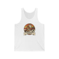 Norwegian Forest Cat Retro Sunset Tank Top - Lightweight Combed Cotton Jersey - Unisex Athletic Heather