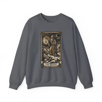 The Hermit Tarot Card Sweatshirt - Heavy Blend Crewneck Fleece - Unisex Off White