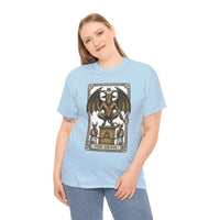 The Devil Tarot Card Graphic T-Shirt - Heavy Cotton Classic Fit Tee - Unisex White