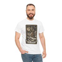 The Hermit Tarot T-Shirt - Medium Weight Cotton Classic Tee - Unisex White