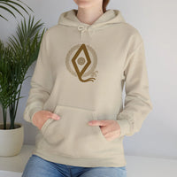 Ingwaz Rune Symbol Hoodie - Heavy Blend Fleece Pullover - Unisex Off White