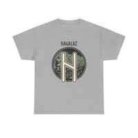 Hagalaz Rune Nordic Graphic T-Shirt - Heavy Cotton Classic Fit Tee - Unisex White