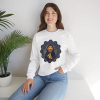 Alchemist Dog Sacred Geometry Spirit Sweatshirt - Heavy Blend Fleece Crewneck - Unisex Ash