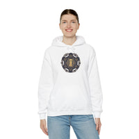 Metatron's Hound Sacred Geometry Hoodie - Heavy Blend Cotton-Poly Fleece Pullover - Unisex White