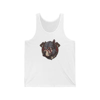 Warpaint Viking Berserker Dog Tank Top - Lightweight Ringspun Cotton Jersey - Unisex White