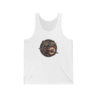 Viking Berserker Cat Shieldmaiden Tank Top - Lightweight Airlume Cotton Jersey - Unisex Athletic Heather