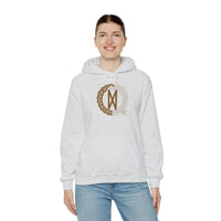 Dagaz Rune Dawn Dusk Threshold Hoodie - Medium Weight Fleece Pullover - Unisex White