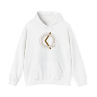 Kenaz Creative Fire Rune Hoodie - Heavy Blend Fleece Pullover Hoodie - Unisex White