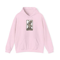 The Tower Tarot Card Hoodie - Heavy Blend Fleece Pullover - Unisex White
