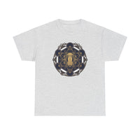 Metatron's Hound Sacred Geometry T-Shirt - Heavy Cotton Classic Fit Tee - Unisex White
