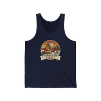 Norwegian Forest Cat Retro Sunset Tank Top - Lightweight Combed Cotton Jersey - Unisex Athletic Heather