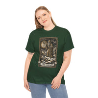 The Hermit Tarot T-Shirt - Medium Weight Cotton Classic Tee - Unisex White