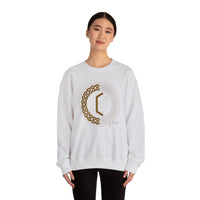 Perthro Rune Norse Mythology Sweatshirt - Heavy Blend Fleece Crewneck - Unisex White