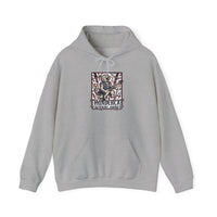 Guitar Solo Heavy Metal Rocker Cats Hoodie - Soft Cotton Blend Pullover - Unisex White