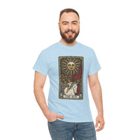 Tarot The Sun Card T-Shirt - Medium Weight 100% Cotton Tee - Unisex White