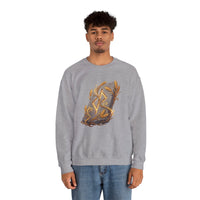 Jera Rune Harvest Graphic Sweatshirt - Heavy Blend Cotton Polyester Crewneck - Unisex White