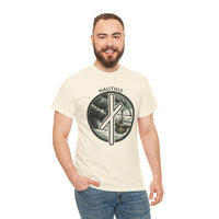 Nauthiz Rune Need Fire T-Shirt - Heavyweight Classic Fit Cotton Tee - Unisex White