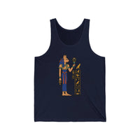 Bastet Sphynx Pharaoh Cat Tank Top - Lightweight Retail Fit Jersey - Unisex White