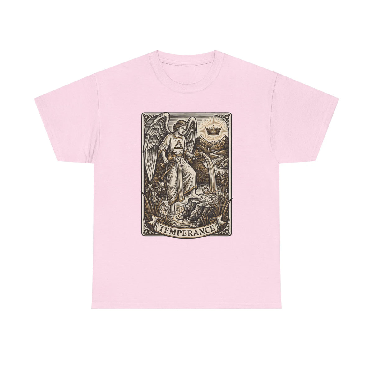 Temperance Angel Tarot Card T-Shirt - Heavy Cotton Classic Fit Tee - Unisex White