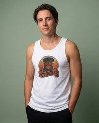 Rottweiler Retro 70s Sunset Tank Top - Soft 100% Cotton Jersey - Unisex Athletic Heather