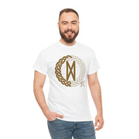 Norse Dagaz Rune Celtic Knot T-Shirt - Heavyweight Cotton Classic Fit Tee - Unisex White