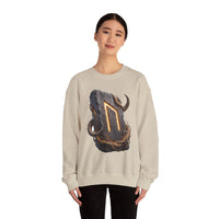 Uruz Rune Vitality Sweatshirt - Heavy Blend Crewneck Fleece - Unisex White
