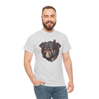 Viking Berserker Dog Warpaint T-Shirt - Heavy Cotton Classic Fit Tee - Unisex White