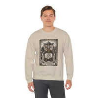 The Emperor Tarot Card Sweatshirt - Soft Durable Fleece Crewneck - Unisex White