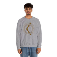Kenaz Rune Creative Fire Sweatshirt - Heavy Cotton Blend Crewneck - Unisex Off White