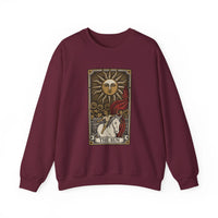 The Sun Tarot Card Sweatshirt - Heavy Blend Fleece Crewneck - Unisex White