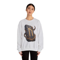 Uruz Rune Vitality Sweatshirt - Heavy Blend Crewneck Fleece - Unisex White