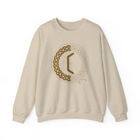 Perthro Rune Norse Mythology Sweatshirt - Heavy Blend Fleece Crewneck - Unisex White