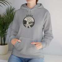 Raido Rune Journey Symbol Hoodie - Soft Cotton Blend Pullover - Unisex White