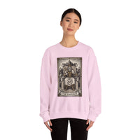 The Emperor Tarot Card Sweatshirt - Soft Durable Fleece Crewneck - Unisex White