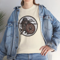 Viking Berserker Dog Shieldmaiden T-Shirt - Heavyweight 100% Cotton Classic Tee - Unisex White