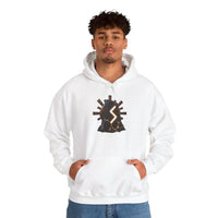 Sowulo Rune Sun Ray Hoodie - Heavy Blend Fleece Pullover - Unisex White
