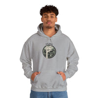 Fehu Runic Wealth Symbol Hoodie - Soft Cotton-Poly Blend Pullover - Unisex White