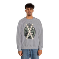 Gebo Rune Gift Cycle Graphic Sweatshirt - Heavyweight Cotton Blend Crewneck - Unisex White