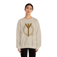 Elhaz Rune Protection Sweatshirt - Heavy Blend Cotton-Poly Crewneck - Unisex White