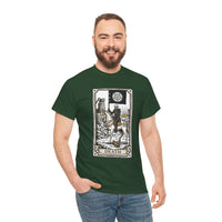 Death Tarot Card Knight Graphic T-Shirt - Heavyweight 100% Cotton Classic Fit Tee - Unisex White