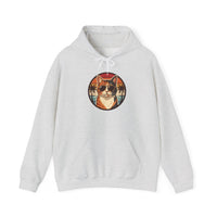 Calico Cat Aviator Sunglasses Hoodie - Heavy Blend Fleece Pullover - Unisex White