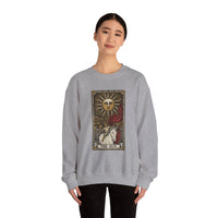 The Sun Tarot Card Sweatshirt - Heavy Blend Fleece Crewneck - Unisex White