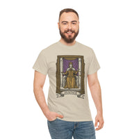 Justice Tarot Card Graphic T-Shirt - Heavy Cotton Classic Fit Tee - Unisex White