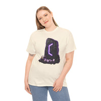 Perthro Rune Mystery Graphic T-Shirt - Heavy Cotton Classic Fit Crewneck Tee - Unisex White