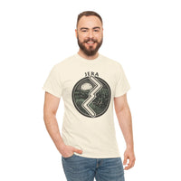 Jera Rune Harvest Reaping T-Shirt - Medium Weight Cotton Classic Fit Tee - Unisex White