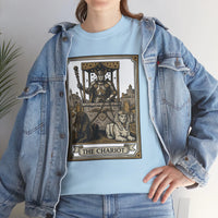 The Chariot Tarot Card T-Shirt - Heavy Cotton Classic Fit Tee - Unisex White