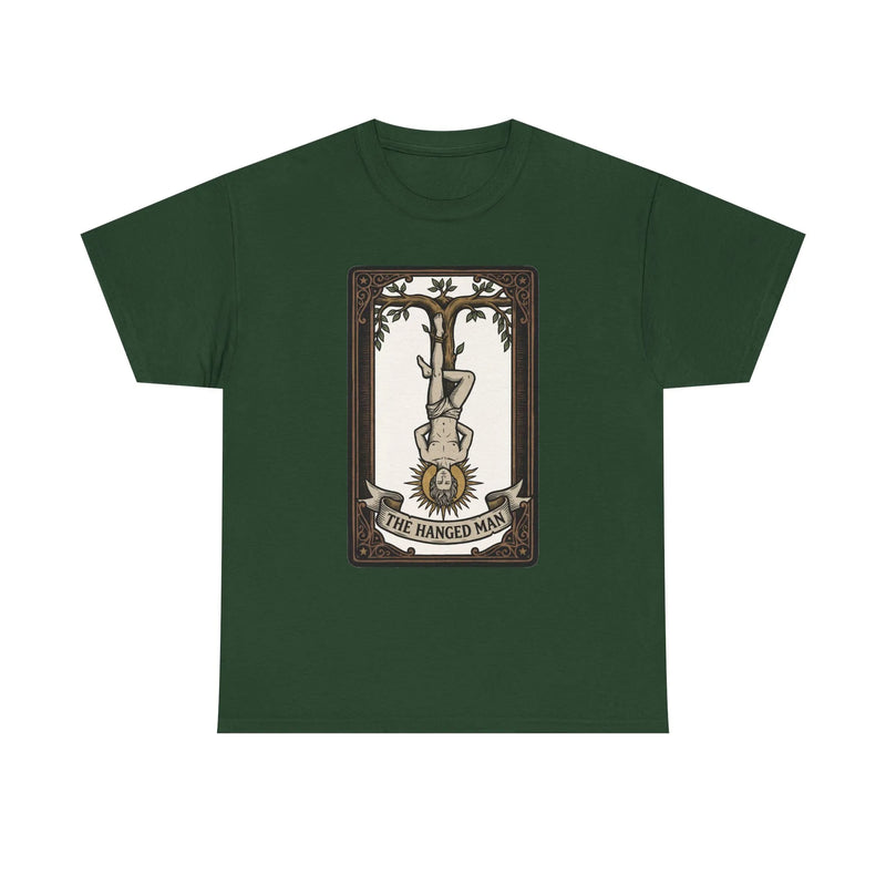 The Hanged Man Tarot Card T-Shirt - Heavy Cotton Classic Fit Tee - Unisex White