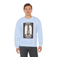 The Hanged Man Tarot Card Sweatshirt - Soft Fleece Classic Fit Crewneck - Unisex Off White