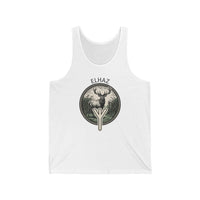 Elhaz Protection Rune Stag Tank Top - Lightweight Jersey Retail Fit - Unisex White