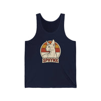 Sphynx Retro 70s Sunset Tank Top - Soft Airlume Cotton Retail Fit - Unisex Athletic Heather